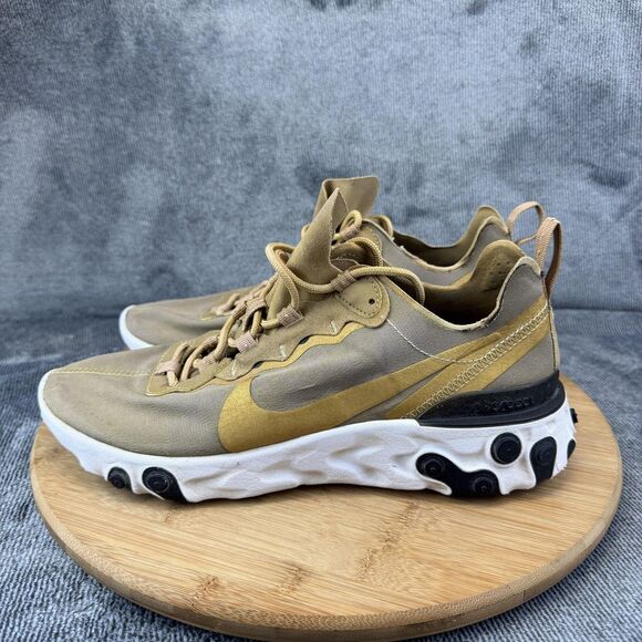 Nike React Element 55 Shoes Mens Size 8.5 Beige Low Top Sneakers BQ6166-700 main image 9